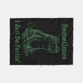 Sometimes I Just Be Farting Frog Humor Funny Fart  フリースブランケット (正面(横))