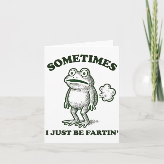 Sometimes I Just Be Farting Funny Frog  カード (正面)