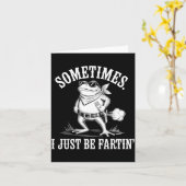 Sometimes I Just Be Farting Funny Frog  カード (黄色い花)