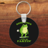 Sometimes I Just Be Farting Funny Frog  キーホルダー (正面)