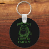 Sometimes I Just Be Farting Funny Frog  キーホルダー (正面)