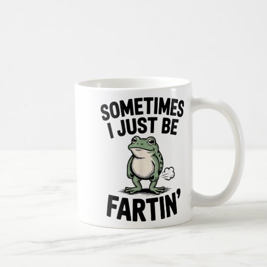 Sometimes I Just Be Farting Funny Frog Meme Animal コーヒーマグカップ (右)