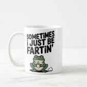 Sometimes I Just Be Farting Funny Meme Silly Frog  コーヒーマグカップ (左)