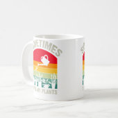 Sometimes I Wet My Plants Funny Gardener Retro Gar コーヒーマグカップ (正面左)