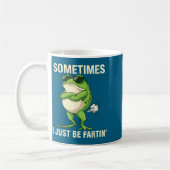 Sometimes Just Farting Frog I Custom コーヒーマグカップ (左)