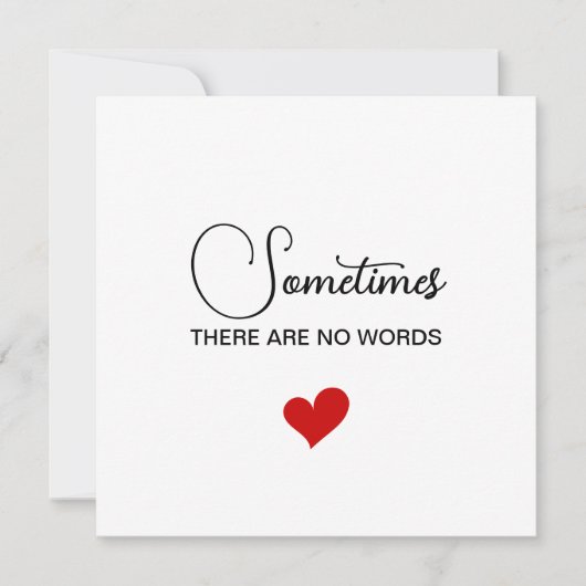 Sometimes There Are No Words サンキューカード (正面)