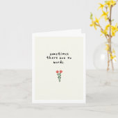 Sometimes There Are No Words Greeting Card カード (黄色い花)