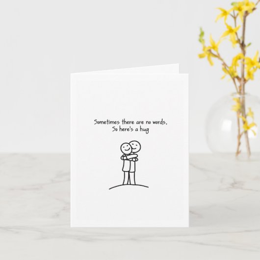 Sometimes There are No Words So Heres A Hug Card カード (黄色い花)