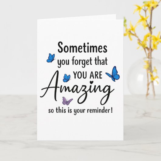 Sometimes You Forget You Are Amazing カード (黄色い花)