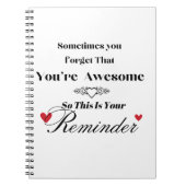 Sometimes You Forget You're Awesome Notebook ノートブック (正面)