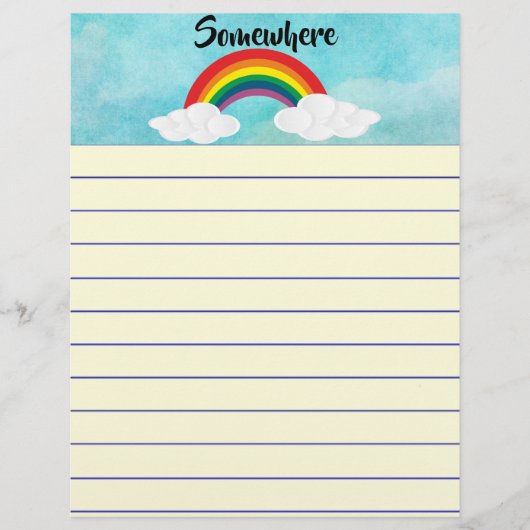 Somewhere Writing Paper (正面)