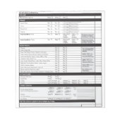 Sommelier Deductive Tasting Grid White Wine Blank  ノートパッド (正面)