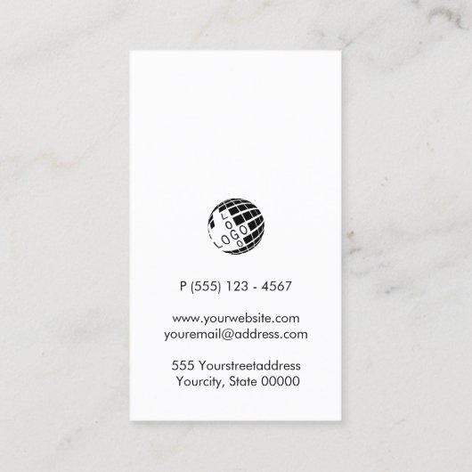 Sommelier Monogram Faux Gold 名刺 (裏面)