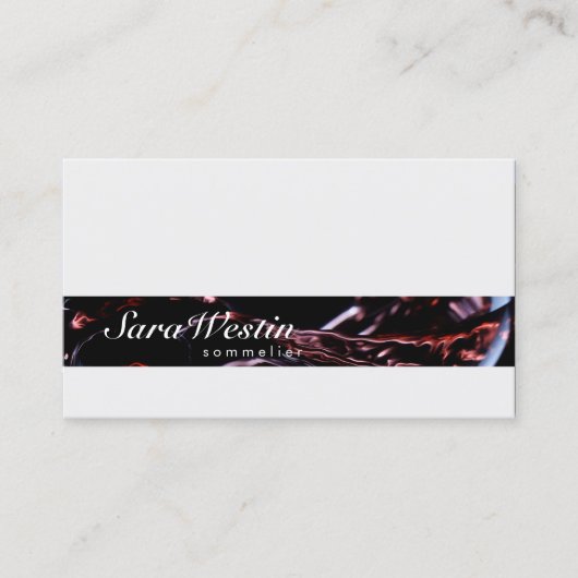 Sommelier Script Wine Flow Business Card 名刺 (正面)