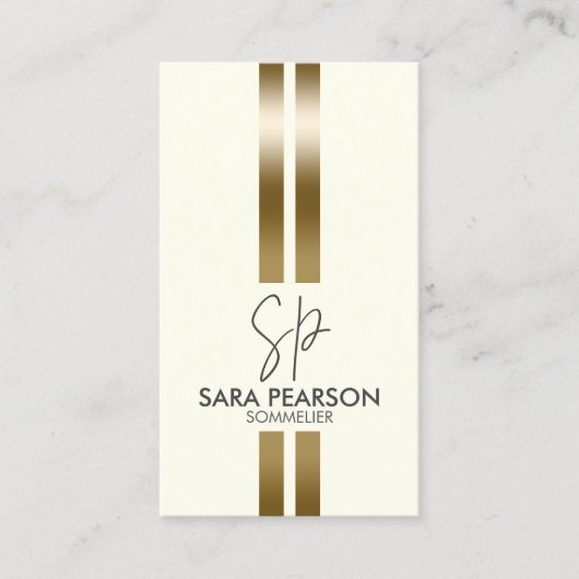 Sommelier Wine Connoisseur Monogram 名刺 (正面)