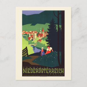 Sommer in Niederesterreich Austria Vintage Poster ポストカード