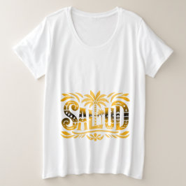 Sommer Sonne und Meer - Salud - Palmendekor プラスサイズTシャツ