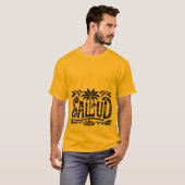 Sommer Sonne und Meer - "SALUD" - Palmendekor Tシャツ (正面フル)