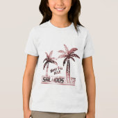 Sommer Sonne und Meer - Saludos - Palmendekor トライブレンドＴシャツ (正面)