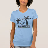 Sommer Sonne und Meer - "SALUDOS" - Palmendekor Tシャツ (正面)