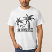 Sommer Sonne und Meer - "SALUDOS" - Palmendekor Tシャツ (正面)