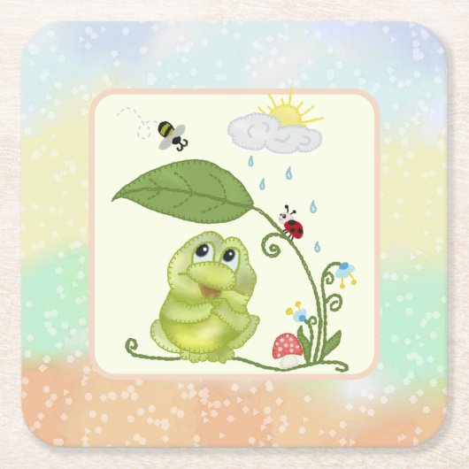 Sommerfrosch スクエアペーパーコースター (正面)