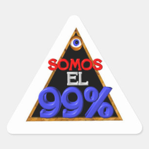 Somos el 99%のスペイン語私達は99%です 三角形シール