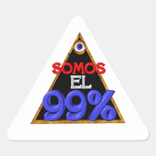 Somos el 99%スペインの We are 99% 三角形シール (正面)