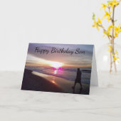 ***SONの誕生日****ビーチと愛 カード (黄色い花)