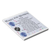 Son詩 – 40歳の誕生日デザイン ノートパッド (アングル)