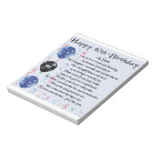 Son詩 – 40歳の誕生日デザイン ノートパッド (回転)