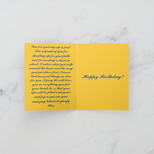 Son誕生日カード カード (内部)