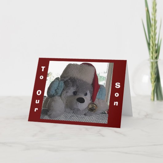 ***SON***このハッピーパップは特別なクリスマスを表示 シーズンカード (正面)