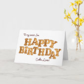 Son、クッキーの恋人のための誕生日カード カード (黄色い花)