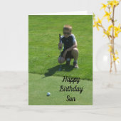 SON、ハッピー***PAR-FECT***誕生日 カード (黄色い花)