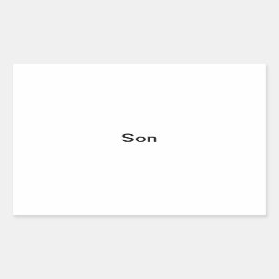 "Son"フォトラベル 長方形シール