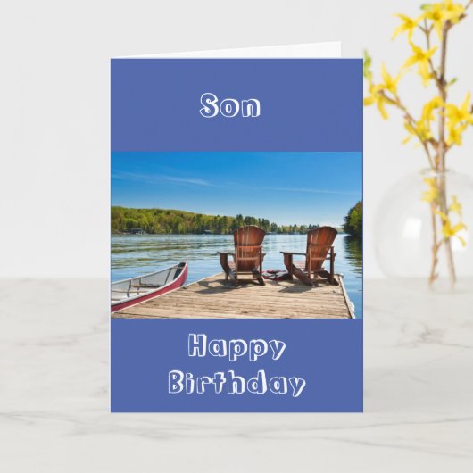 **SON** 楽しむ誕生日 カード (黄色い花)