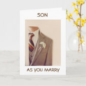 **SON**結婚式の日=新しい冒険 カード (黄色い花)