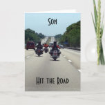 **SON**道路をヒット=オートバイスタイル誕生日 カード<br><div class="desc">あなたの息子に彼の誕生日で**送る**おもしろいカード!!!</div>