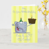 Son 食べ More Cake 40th Birthday Card カード (黄色い花)
