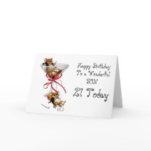 SON 21ST誕生日カード