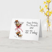 SON 21ST誕生日カード カード (黄色い花)