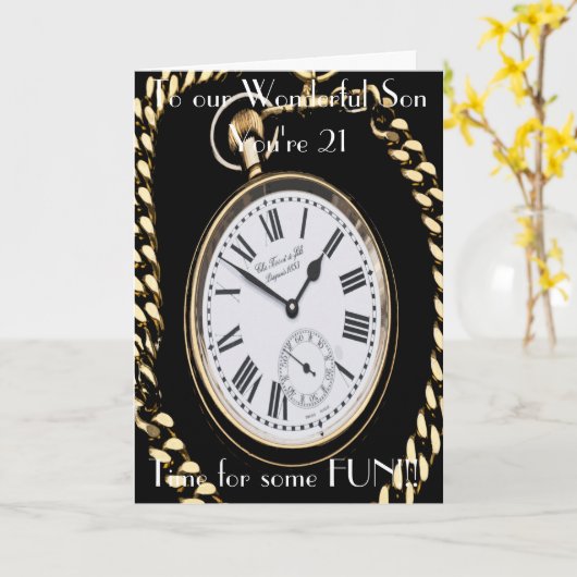 SON 21ST誕生日カード カード (黄色い花)