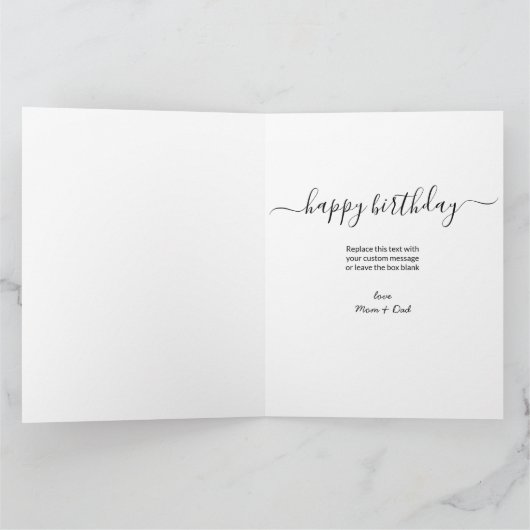 Son 7フォトコラージュパーソナライズされた誕生日 カード (内部)