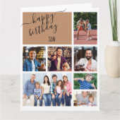 Son 7フォトコラージュパーソナライズされた誕生日 カード (正面)