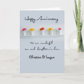 Son and Daughter-in-Law Wedding Anniversary Row カード (正面)