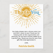 Son Boho Boy Baby Showerありがとう