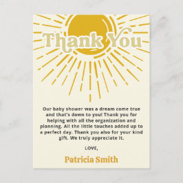 Son Boho Boy Baby Showerありがとう ポストカード