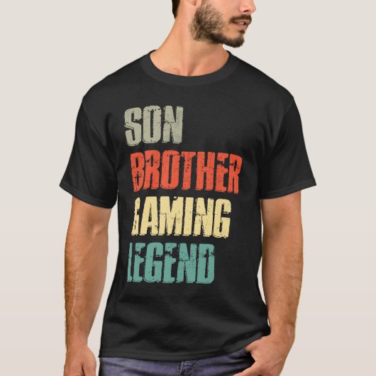 Son Brother Gamer Legend For Teenage Boys 2023 Gam Tシャツ (正面)