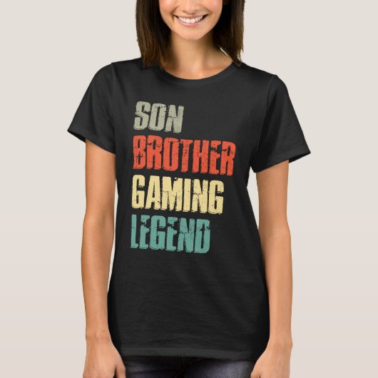 Son Brother Gamer Legend For Teenage Boys 2023 Gam Tシャツ (正面)
